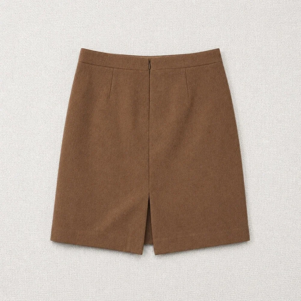 J.Crew The Pencil Skirt Camel Brown Wool Blend Size 6‎ Business Professional